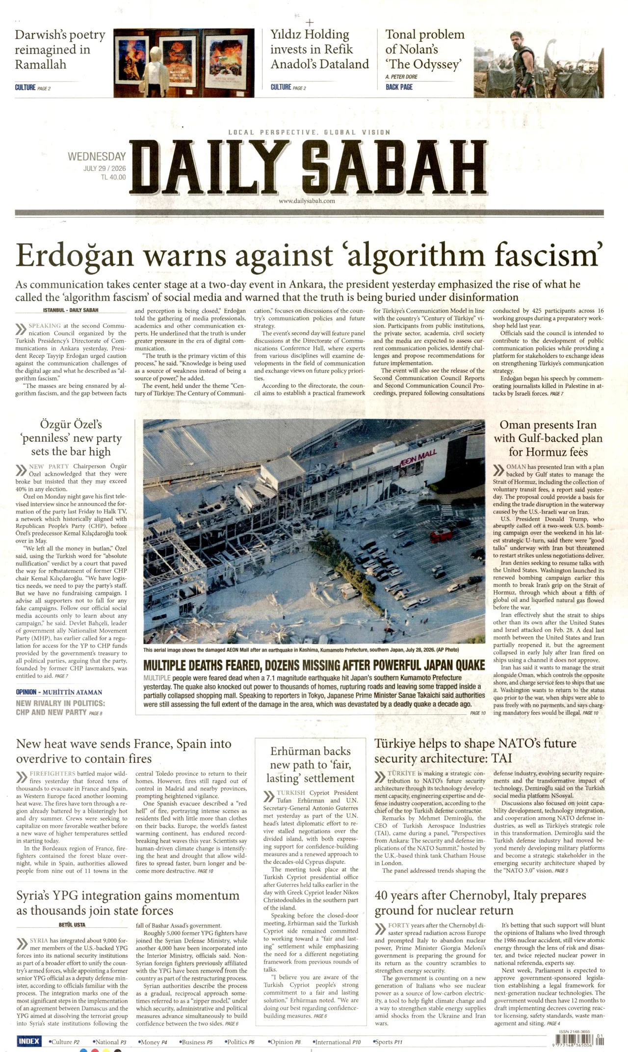 Daily Sabah Bugun