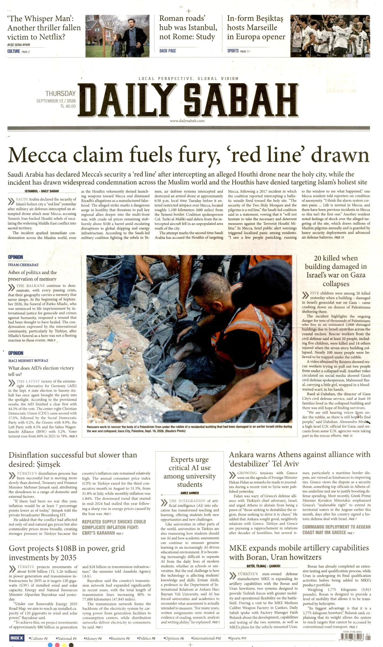Daily Sabah Bugun